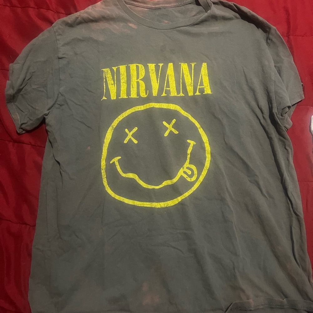 Torrid Gray Nirvana Tee with Yellow Graphic